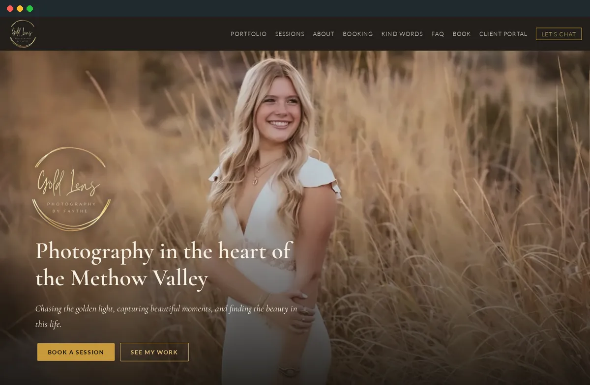 Gold Lens Photography home page: photography in the heart of the Methow Valley